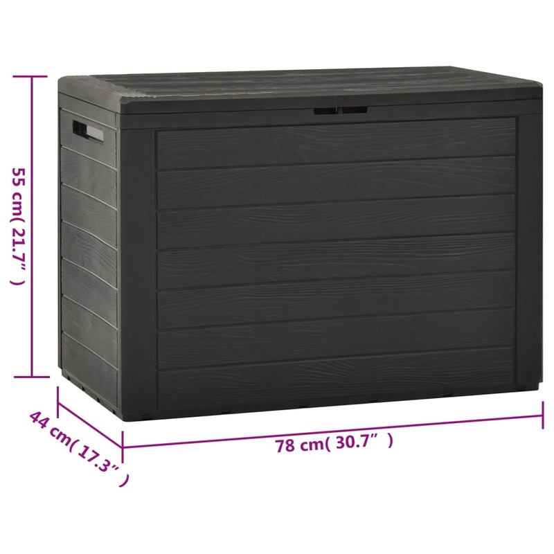 Garden Storage Box Anthracite 78x44x55 cm MyDeal