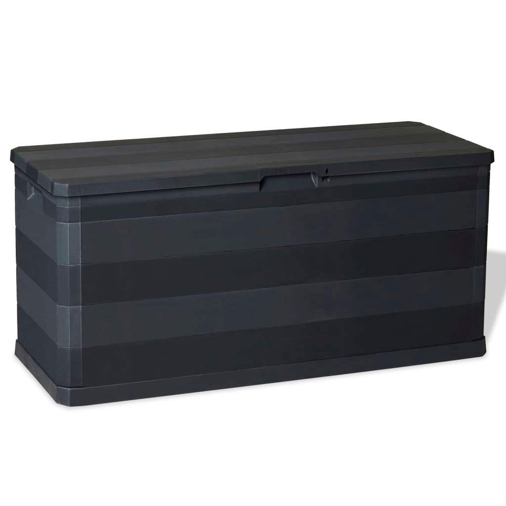 Garden Storage Box Black 117x45x56 cm vidaXL
