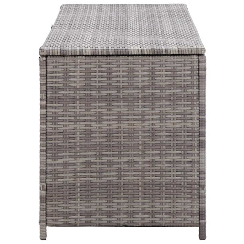 Garden Storage Box Grey 150x50x60 cm Poly Rattan - MyDeal