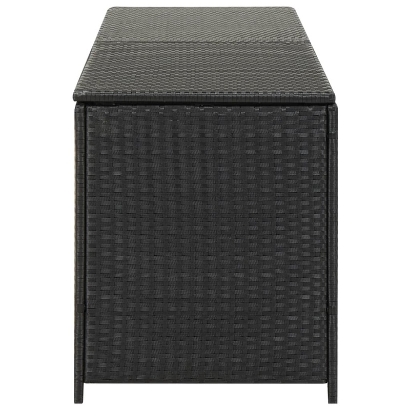 Buy Garden Storage Box Poly Rattan 200x50x60 cm Black - MyDeal