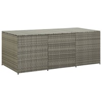 Garden Storage Box Poly Rattan 180x90x70 cm Grey vidaXL