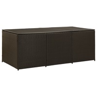 Garden Storage Box Poly Rattan 180x90x70 cm Brown vidaXL