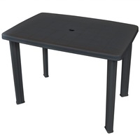 Garden Table Anthracite 101x68x72 cm Plastic vidaXL