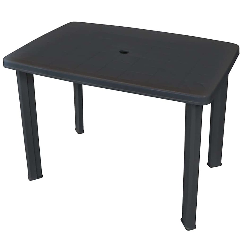 Buy Garden Table Anthracite 101x68x72 cm Plastic vidaXL MyDeal