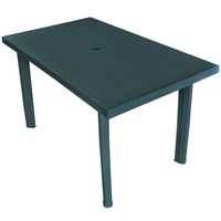 Garden Table Green 126x76x72 cm Plastic vidaXL