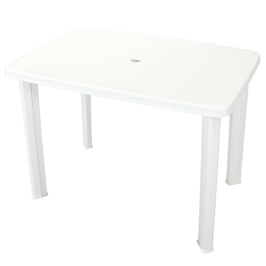 Garden Table White 101x68x72 cm Plastic vidaXL