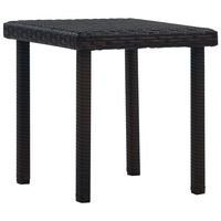Garden Tea Table Brown 40x40x40 cm Poly Rattan vidaXL