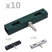 Garden U Mat Connector 10 Sets Mesh Fence Grid Accessory Multi Colours vidaXL