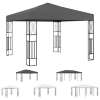Gazebo Marquee Canopy Party Tent Fabric Cream/Anthracite Multi Sizes vidaXL