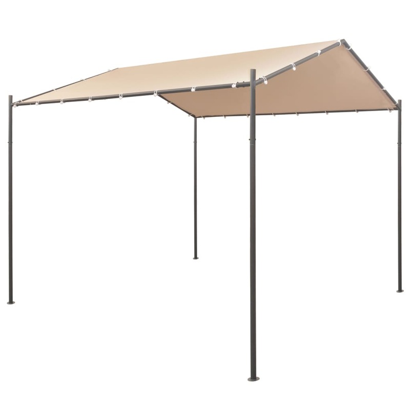 Buy vidaXL Gazebo Pavilion Tent Canopy 3x3 m Steel Beige - MyDeal