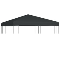Gazebo Top Cover 310 g/m� 3x3 m Grey vidaXL