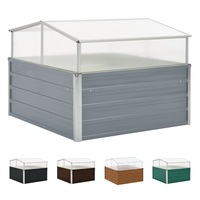 Greenhouse Patio Garden Planter Galvanised Steel Multi Colours/Sizes vidaXL