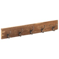 Hall Hanger with 5 Hooks 100x2.5x15 cm Solid Reclaimed Wood vidaXL