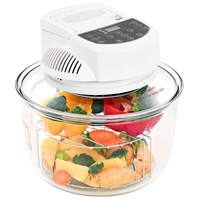 Halogen Convection Oven with Extension Ring and Digital Timer 1400 W 17 L vidaXL