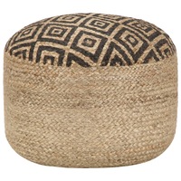Handmade Pouffe Black 45x30 cm Jute vidaXL