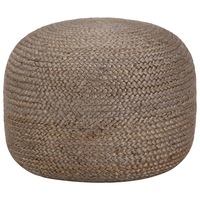 Handmade Pouffe Light Grey 45x30 cm Jute vidaXL