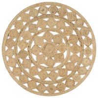 Handmade Rug Braided Jute 120 cm vidaXL