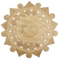 Handmade Rug Braided Jute 90 cm vidaXL