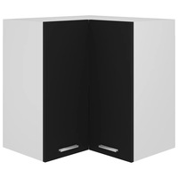 Hanging Corner Cabinet Black 57x57x60 cm Engineered Wood vidaXL