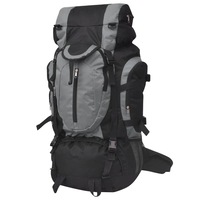 Hiking Backpack XXL 75 L Black and Grey vidaXL