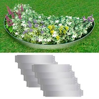 Lawn Fence 10 pcs Galvanised Steel 100x20 cm vidaXL