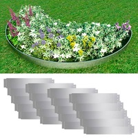 Lawn Fence 20 pcs Galvanised Steel 100x20 cm vidaXL