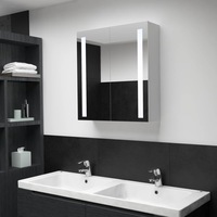 LED Bathroom Mirror Cabinet 60x14x62 cm vidaXL