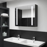 LED Bathroom Mirror Cabinet 89x14x62 cm vidaXL