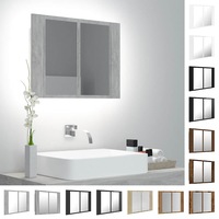 LED Bathroom Toilet Mirror Cabinet Washroom Furniture Multi Colours vidaXL