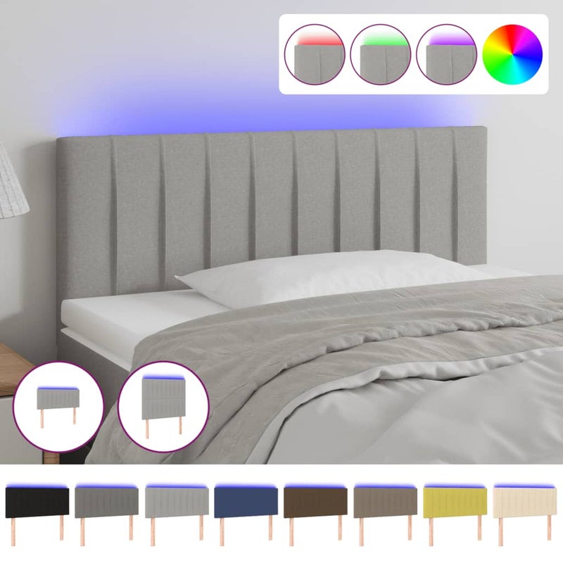 Buy LED Headboard Fabric Bedhead Bed Header Frame Base Multi Colours ...