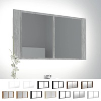 LED Washroom Toilet Mirror Cabinet Bathroom Furniture Multi Colours vidaXL
