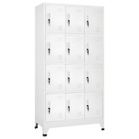 Locker Cabinet with 12 Compartments 90x45x180 cm vidaXL