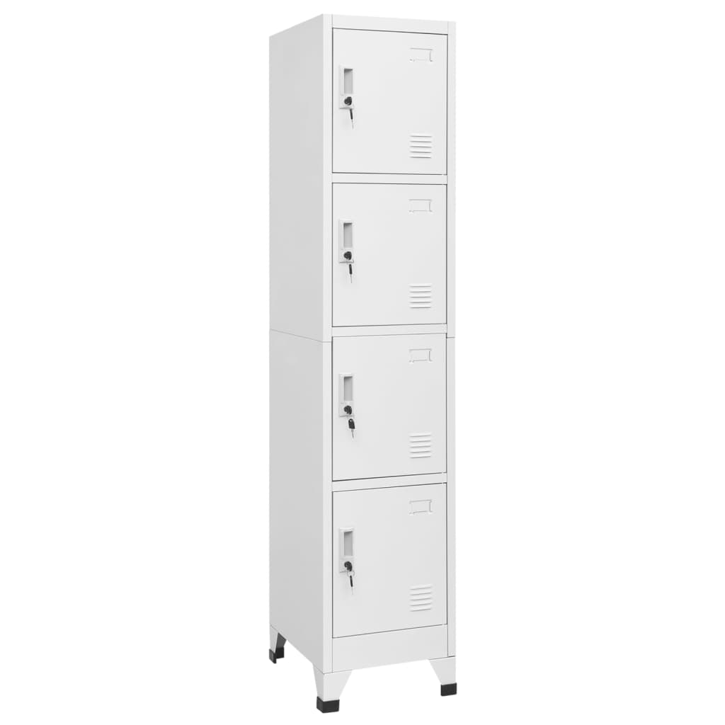 Locker Cabinet with 4 Compartments 38x45x180 cm vidaXL