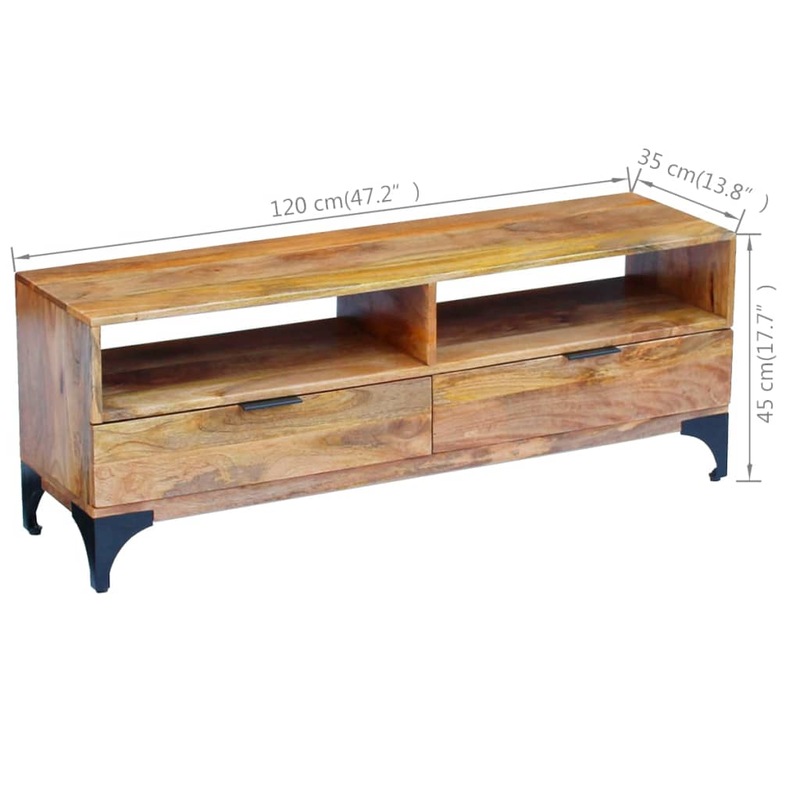 Buy TV Stand Mango Wood 120x35x45 cm vidaXL MyDeal