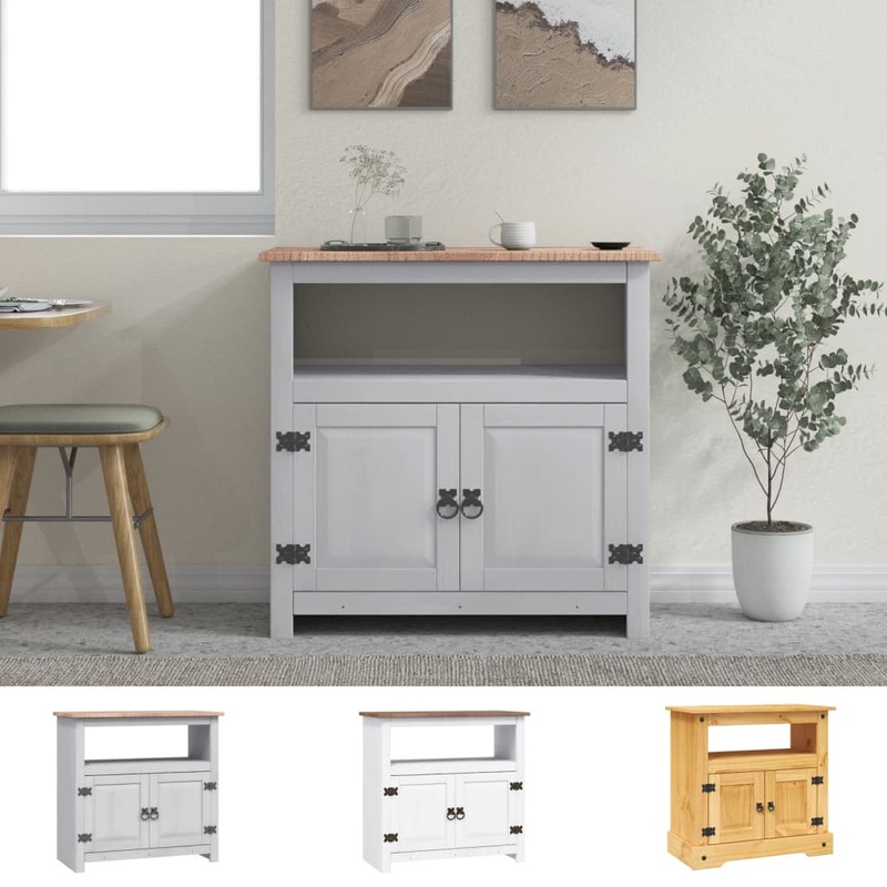 Buy vidaXL Mexican Pine TV Storage Corona Range White/Light Wood MyDeal