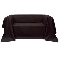 Micro-suede Couch Slipcover Brown 210 x 280 cm vidaXL