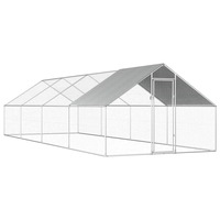 Outdoor Chicken Cage 2.75x8x1.92 m Galvanised Steel vidaXL
