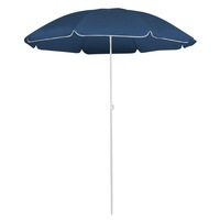 Garden Parasol with Steel Pole Blue 180 cm vidaXL