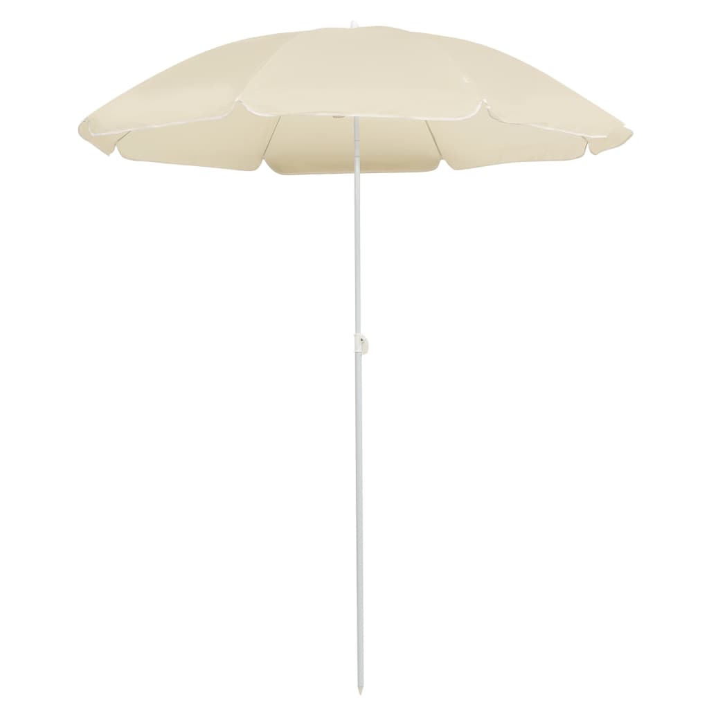 Outdoor Parasol with Steel Pole Sand 180 cm vidaXL