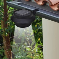 Outdoor Solar Lamp Set 6 pcs Fence Light Gutter Light Black vidaXL