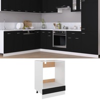 Oven Cabinet Black 60x46x81.5 cm Engineered Wood vidaXL