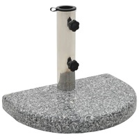 Parasol Base Granite 10 kg Curved Grey vidaXL