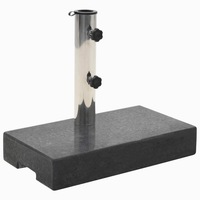 Parasol Base Granite 25 kg Rectangular Black vidaXL