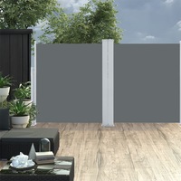 Patio Retractable Double Side Awning 170x600 cm Anthracite vidaXL