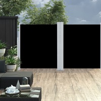Patio Retractable Double Side Awning 170x600 cm Black vidaXL