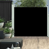 Patio Retractable Side Awning 100x300 cm Black vidaXL