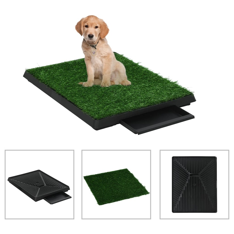 Buy Pet Toilet with Tray & Faux Turf Green 63x50x7 cm WC vidaXL - MyDeal