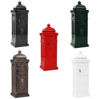 Pillar Letterbox Standing Mailbox Aluminium Vintage Style Multi Colours vidaXL