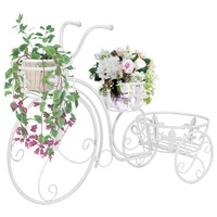 Plant Stand Bicycle Shape Vintage Style Metal vidaXL