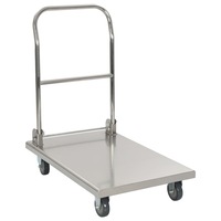 Platform Wagon Silver 82x53x86 cm Stainless Steel vidaXL